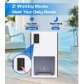 12L/Day Dehumidifier, FRESHDEW Dehumidifiers with Drain Hose, 2.3L Water Tank, Dehumidifier for Home Basement, Laundry Drying, Overflow Protection, 24H Timer, Continuous Drainage