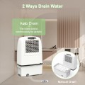 Dehumidifier 2500 Sq.Ft 30 Pint, RUWORA Dehumidifiers with Drain Hose, 1.06 Gallon Water Tank, Dehumidifiers for Home Basement Bedroom Bathroom, Overflow Protection, 24H Timer