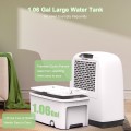 Dehumidifier 2500 Sq.Ft 30 Pint, RUWORA Dehumidifiers with Drain Hose, 1.06 Gallon Water Tank, Dehumidifiers for Home Basement Bedroom Bathroom, Overflow Protection, 24H Timer